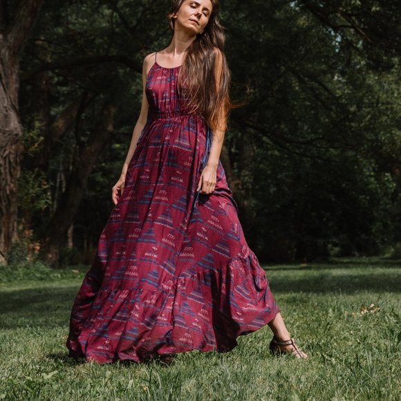 UO Burgundy Dress - Picture 1 of 6